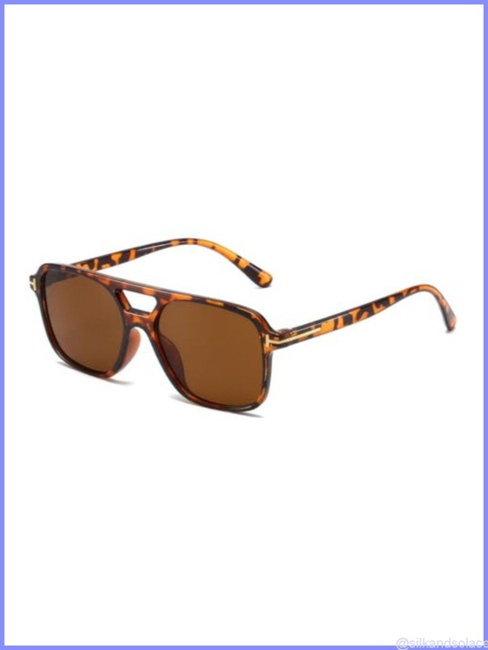 Aviator Sunglasses UV400 Retro Rectangle Square Full Frame Unisex
